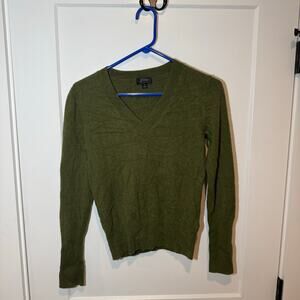 J.Crew 100% Cashmere V Neck Pullover Sweater. Women's Casual, Preppy Fitted. S